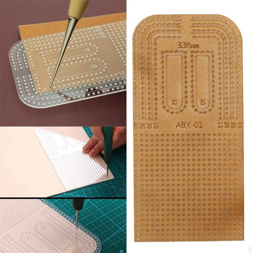 175x85mm Leather Cutting Ruler Precision Measurement Acrylic Leather Craft Tool for DIY Leatherwork - 3.38mm - 1