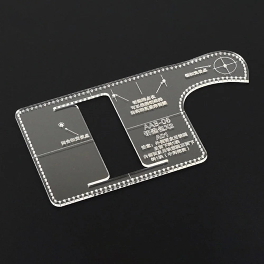 Key Holder Leather Bag Wallet Making Acrylic Template Leather Craft DIY Pattern Tool - 1