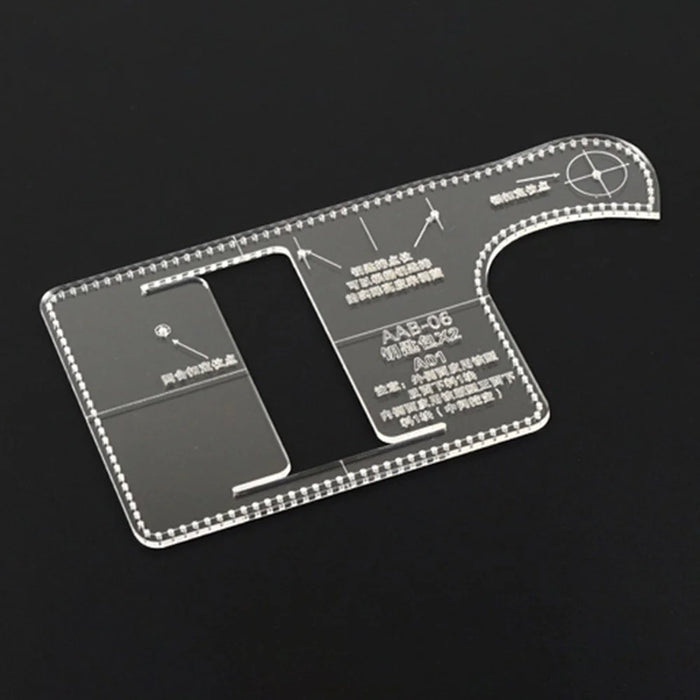 Key Holder Leather Bag Wallet Making Acrylic Template Leather Craft DIY Pattern Tool - 1