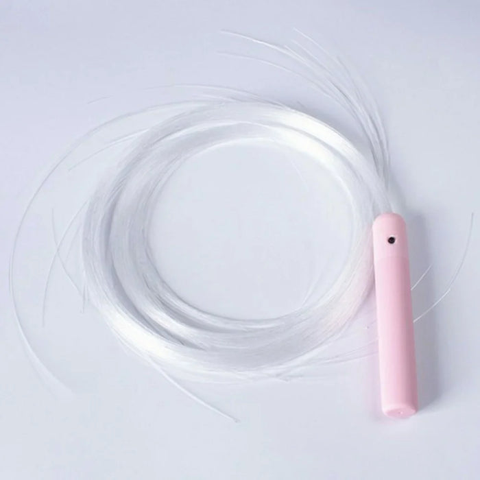 7 Colors 4 Modes 360 Degree Swivel Light Up LED Fiber Optic Whip for Rave Party Music Festival ( No Battery ) - Pink - 1