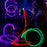 7 Colors 4 Modes 360 Degree Swivel Light Up LED Fiber Optic Whip for Rave Party Music Festival ( No Battery ) - Pink - 2