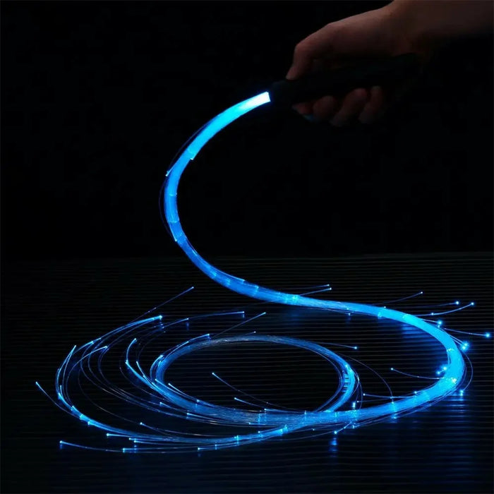 7 Colors 4 Modes 360 Degree Swivel Light Up LED Fiber Optic Whip for Rave Party Music Festival ( No Battery ) - Pink - 6