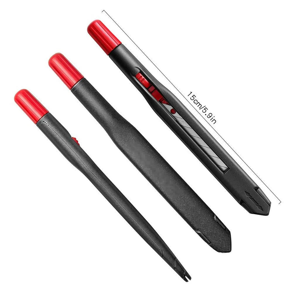 Handheld Precision Craft Knife 30 Degree Retractable Blade Leather Cutting Tool - 3