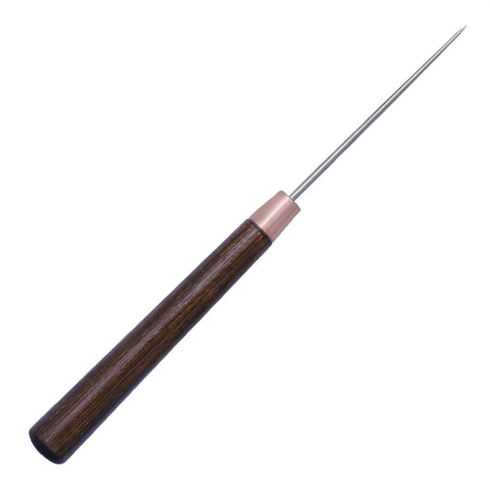 Wooden Handle Alloy Tip Awl Leather Hole Punch Tool for Fabric / Shoe / Leather Crafting Marking - 1