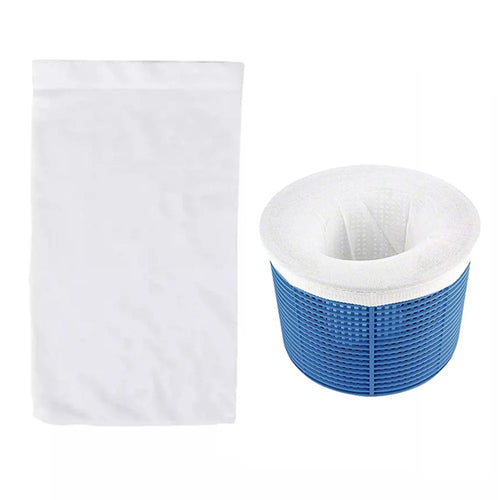20Pcs Nylon Elastic Pool Basket Skimmer Mesh Pouch Swimming Pool Garbage Filter Socks - White - 1