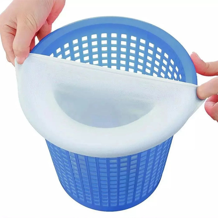 20Pcs Nylon Elastic Pool Basket Skimmer Mesh Pouch Swimming Pool Garbage Filter Socks - White - 2