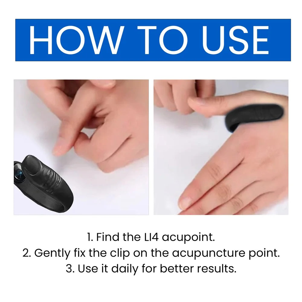 SOUTH MOON SOA06-A200-1-WH1 LI4 Acupressure Point Clip Detoxification and Slimming Body Care Point Clamp - 6