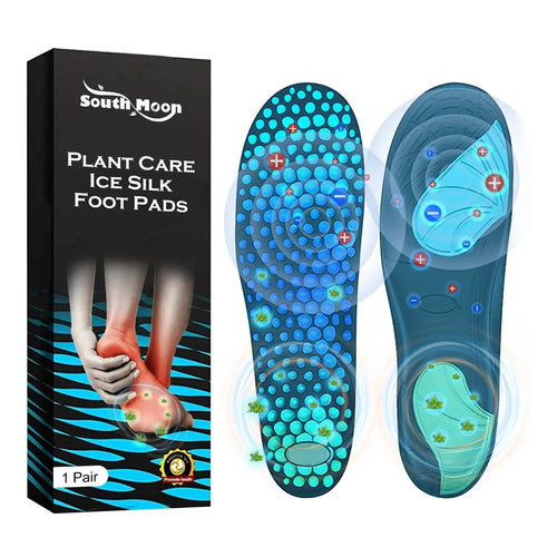 SOUTH MOON SOA06-A082-1-BK1 Breathable Ice Silk Insoles Varicose Veins Joint Pain Relief Foot Pads - 1