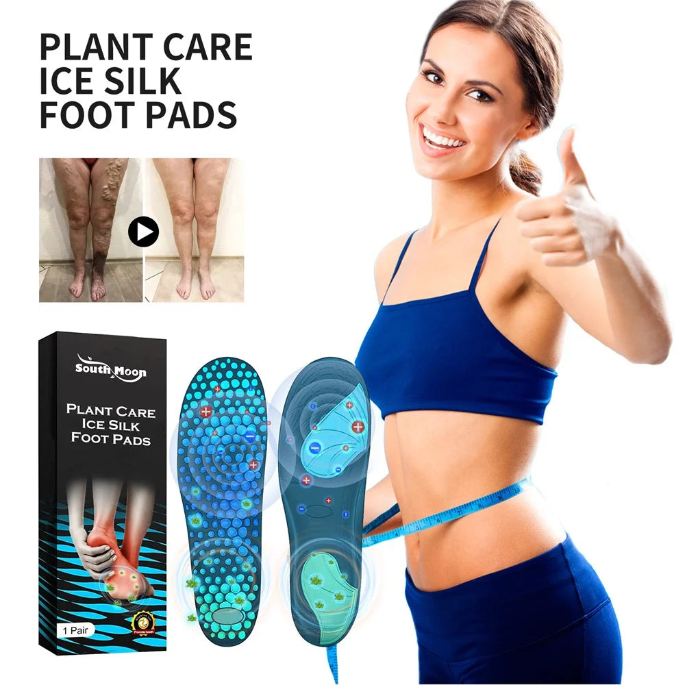 SOUTH MOON SOA06-A082-1-BK1 Breathable Ice Silk Insoles Varicose Veins Joint Pain Relief Foot Pads - 3