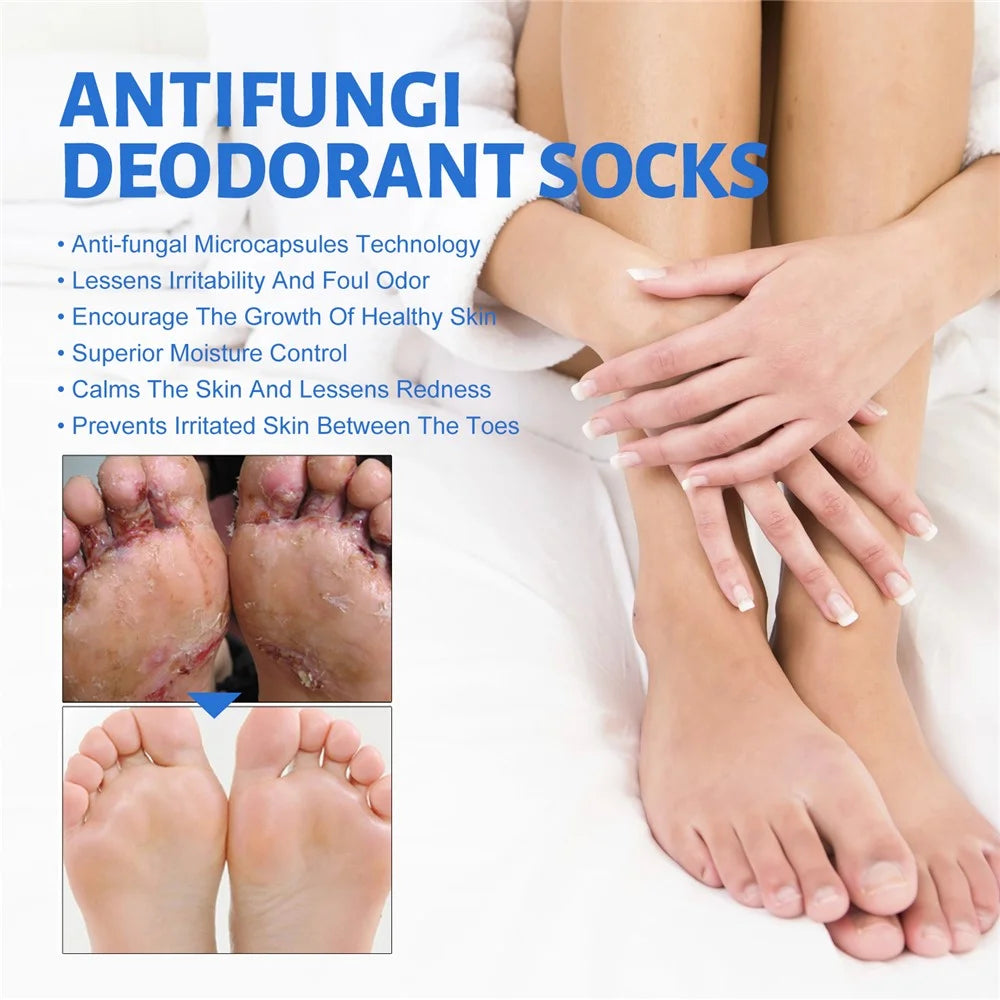 SOUTH MOON SOA08-A022-1-BK1 1 Pair Antibacterial Deodorant Socks Non Slip Sweat Absorbing Foot Care Socks - 4