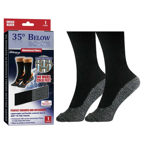 SOUTH MOON SO072211291 35 Degree Celsius Aluminized Fiber Heating Socks Self Heating Winter Foot Warmer - 1
