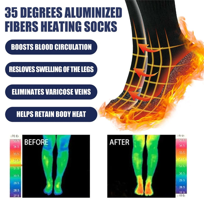 SOUTH MOON SO072211291 35 Degree Celsius Aluminized Fiber Heating Socks Self Heating Winter Foot Warmer - 3