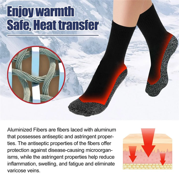 SOUTH MOON SO072211291 35 Degree Celsius Aluminized Fiber Heating Socks Self Heating Winter Foot Warmer - 5