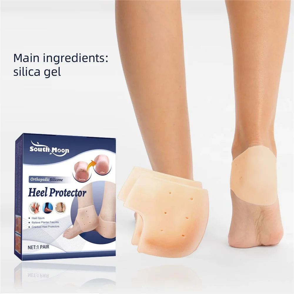 SOUTH MOON SO062210311 1 Pair Silicone Heel Protector Pad Moisturizing Anti Crack Foot Care Sleeve - 6