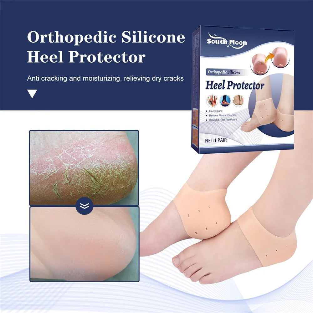 SOUTH MOON SO062210311 1 Pair Silicone Heel Protector Pad Moisturizing Anti Crack Foot Care Sleeve - 7
