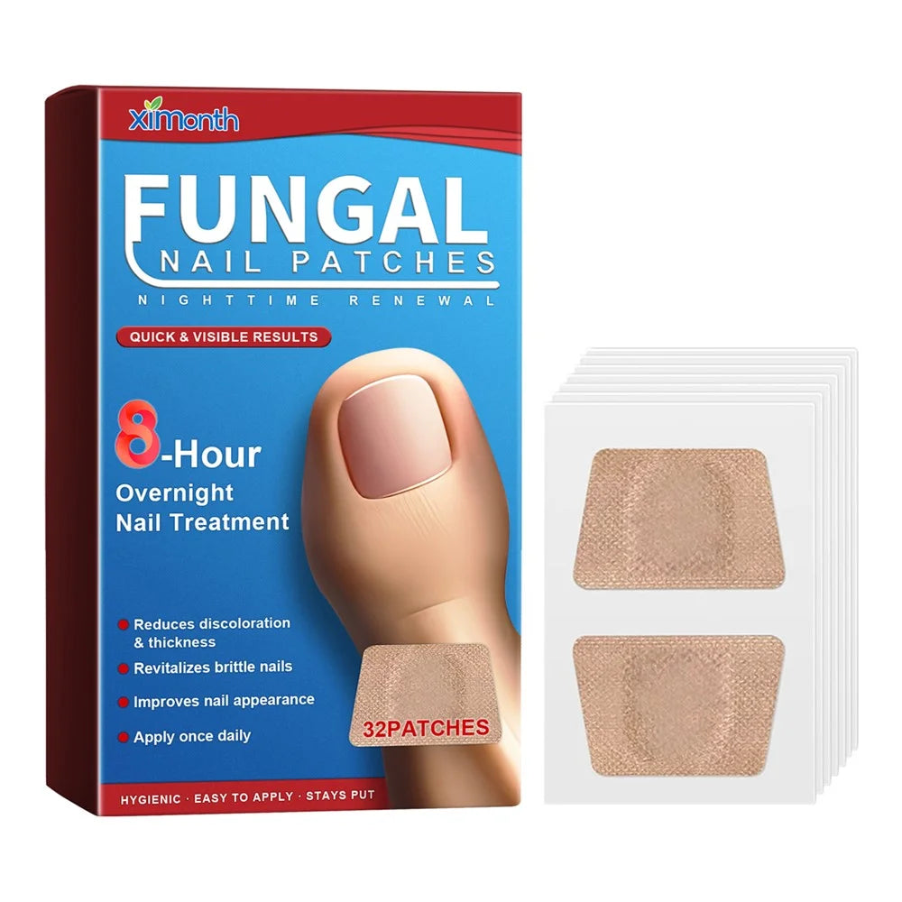 XIMONTH XIB05-A006-32-BU1 32Pcs Fungal Nail Patches Ingrown Toenail Overnight Repair Treatment - 1