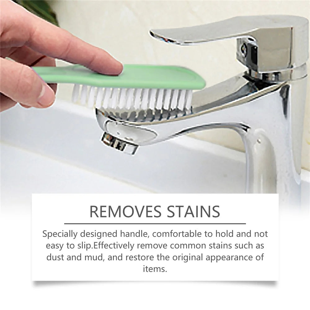 JUE-FISH JU-C09-0109-01 2Pcs Multi Purpose Cleaning Brush for Shoes Sink Wall Stains Removal Bristles - 4