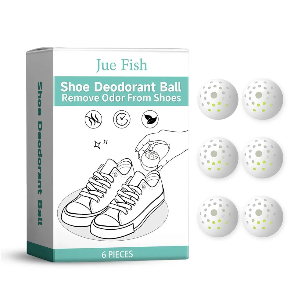 JUE-FISH JU-C03-0020-01 6Pcs Shoe Deodorizer Balls Odor Eliminator for Footwear Freshener - 1