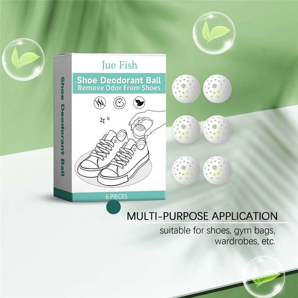 JUE-FISH JU-C03-0020-01 6Pcs Shoe Deodorizer Balls Odor Eliminator for Footwear Freshener - 6