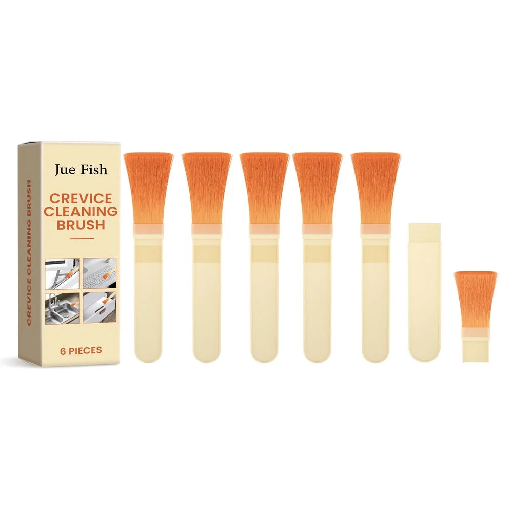 JUE-FISH JU-C09-0084-01 6Pcs Gap Cleaning Brush Set for Crevice / Small Space PP Handle Nylon Bristles - 1