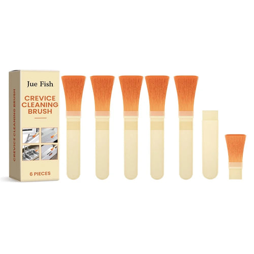 JUE-FISH JU-C09-0084-01 6Pcs Gap Cleaning Brush Set for Crevice / Small Space PP Handle Nylon Bristles - 1