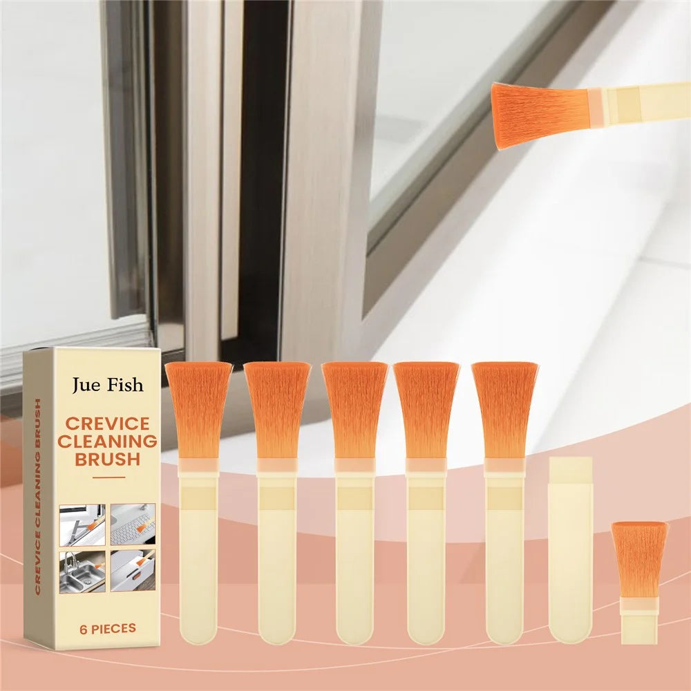 JUE-FISH JU-C09-0084-01 6Pcs Gap Cleaning Brush Set for Crevice / Small Space PP Handle Nylon Bristles - 2