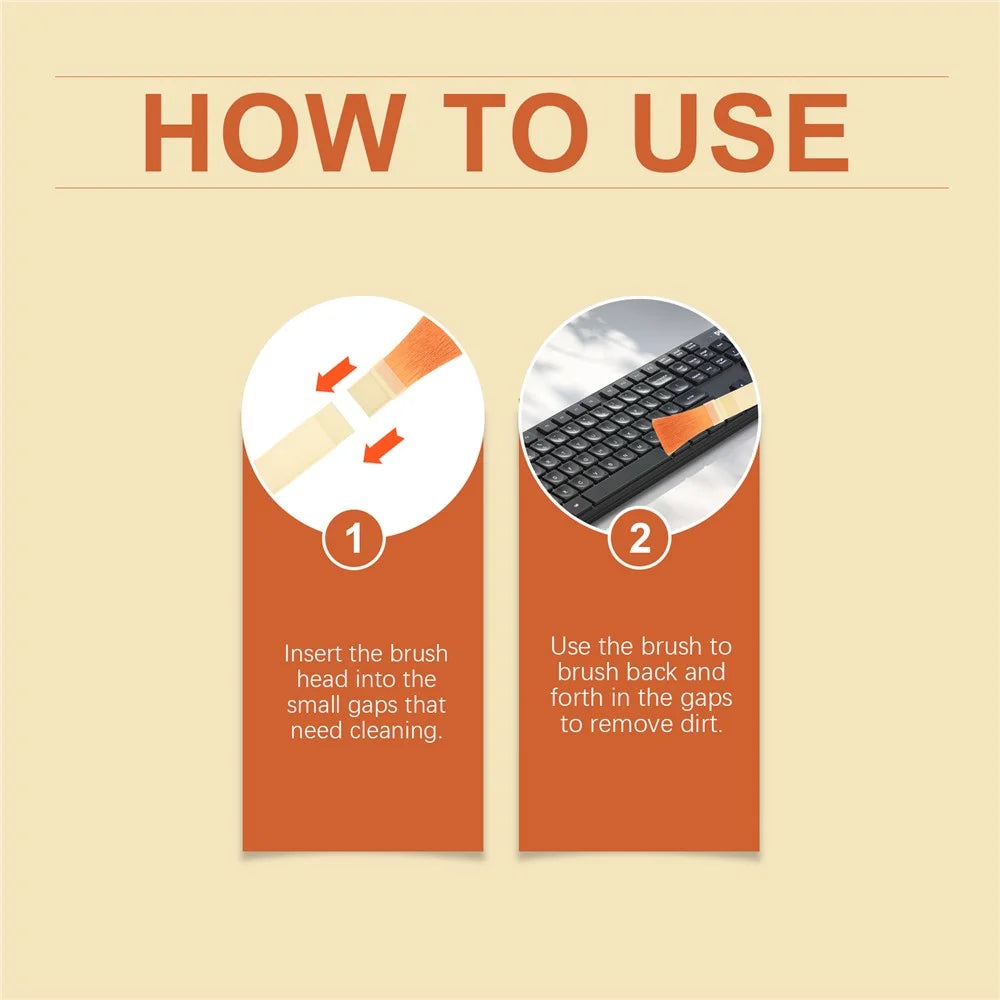 JUE-FISH JU-C09-0084-01 6Pcs Gap Cleaning Brush Set for Crevice / Small Space PP Handle Nylon Bristles - 4