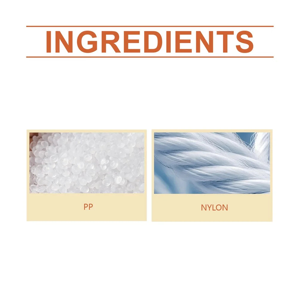 JUE-FISH JU-C09-0084-01 6Pcs Gap Cleaning Brush Set for Crevice / Small Space PP Handle Nylon Bristles - 5