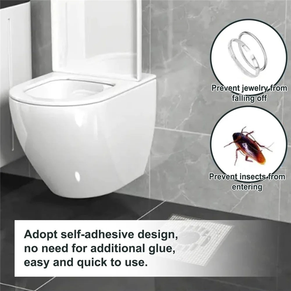 JUE-FISH JUC08-A003-1-BU1 500cm Anti Clog Self Adhesive Mesh Roll for Drain Filter Screen Repair Sink Strainer - 3