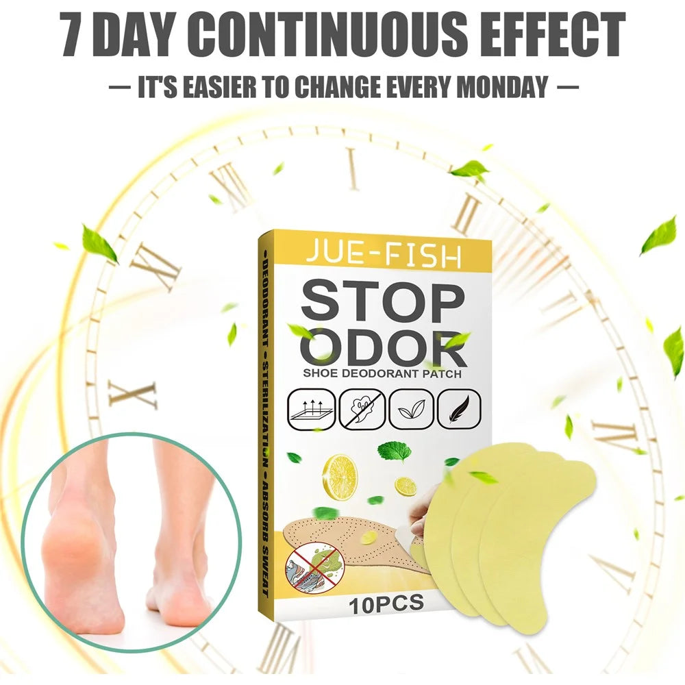 JUE-FISH cct0108cz01 10Pcs Shoe Deodorizer Pads Odor Eliminator Shoe Patch for Sneakers / Sports Shoes - 6