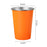 304 Stainless Steel Beer Mug 480ml Portable Single Layer Rolled Edge Cold Drink Cup - Orange - 7