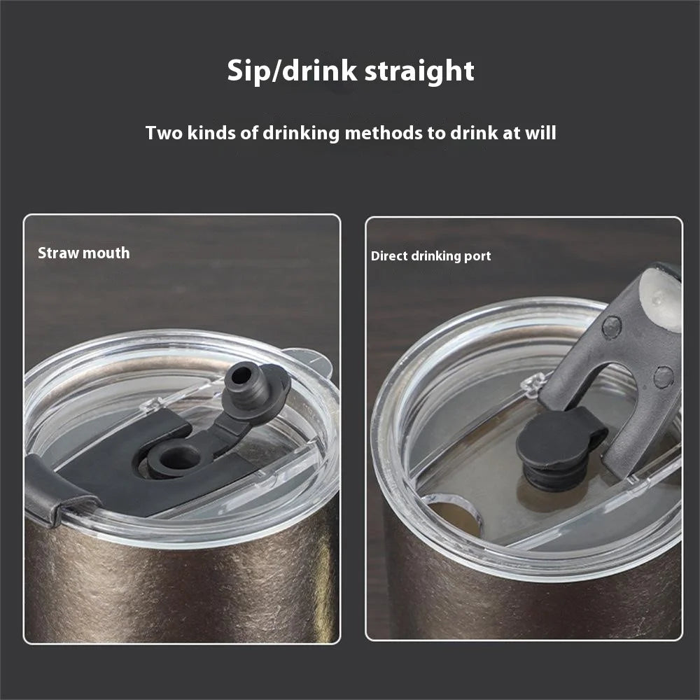 360ml Pure Titanium Double Wall Beer Mug Insulated Frost Flower Design Hot Cold Drinks Cup (BPA Free, No FDA) - Blue - 4