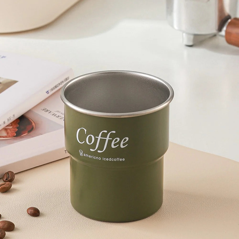 Single Layer 304 Stainless Steel Coffee Mug Portable Beer Cup with Wooden Sleeve for Camping (BPA Free, No FDA) - Steel Color - 4