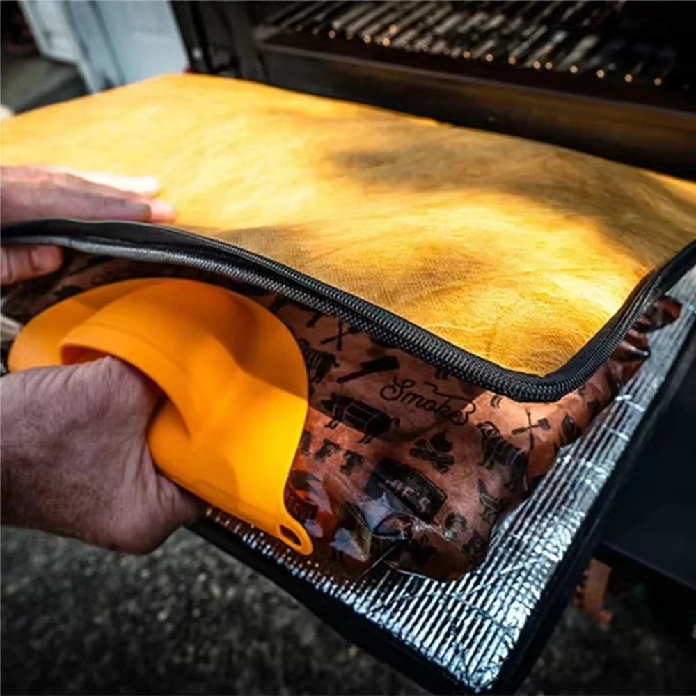 Grill Mat BBQ Insulated Bag Meat Heat Resistant Storage Pouch Barbecue Aluminum Foil Insulation Pack (BPA Free, No FDA) - 2