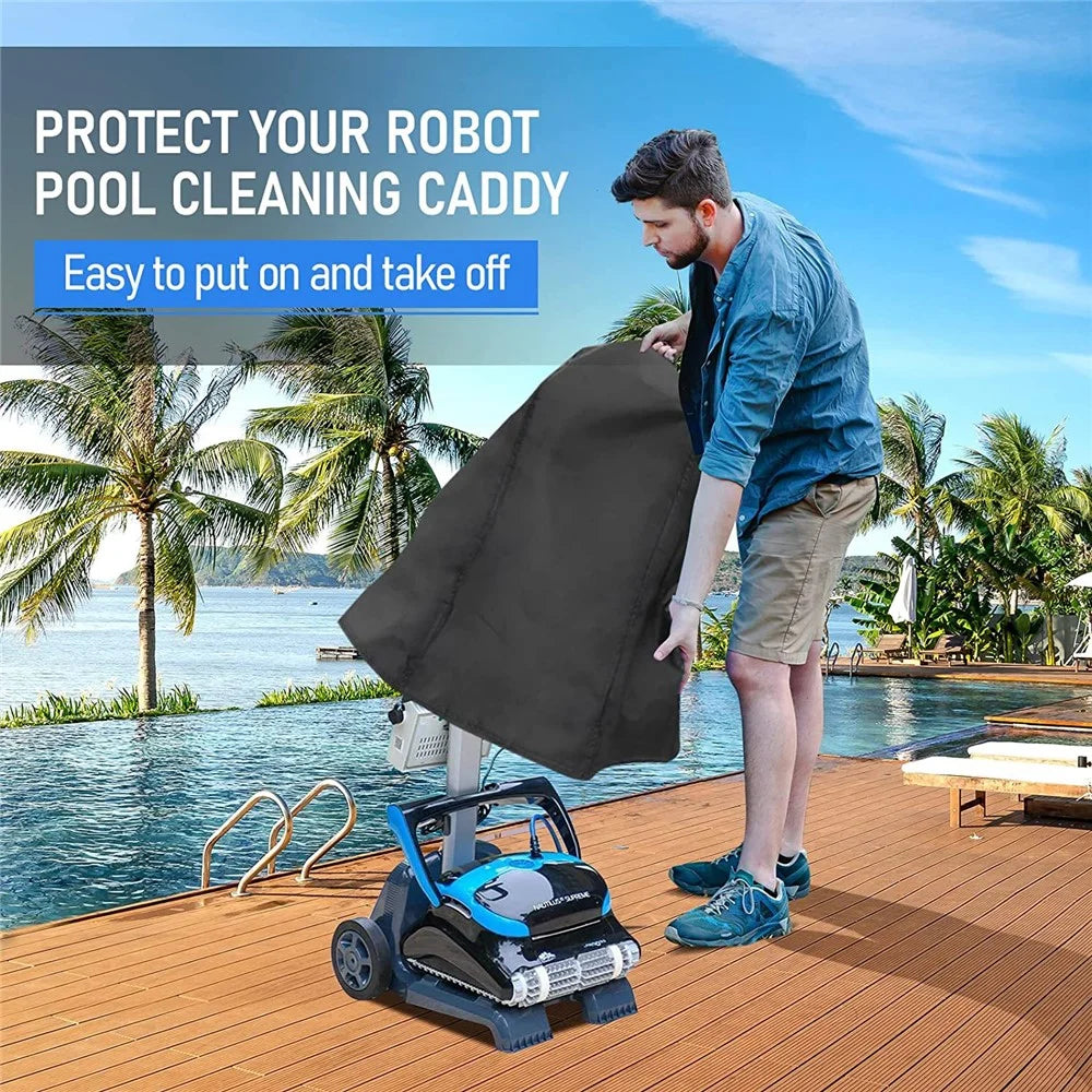 Waterproof Swimming Pool Cleaner Cover 420D Oxford Cloth Pool Cleaning Machine Dust Protection Cover - 4