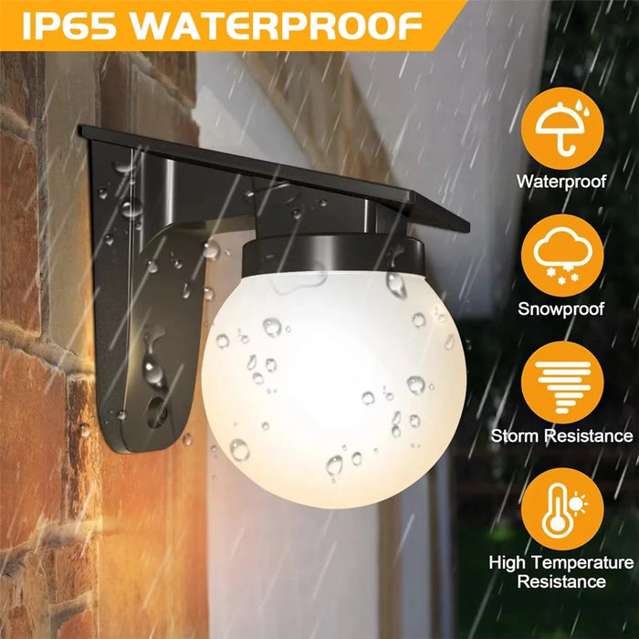Solar Wall Light 3 Color Adjustable Outdoor IP65 Waterproof Garden Patio Ambiance Lamp - 3