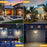 Solar Wall Light 3 Color Adjustable Outdoor IP65 Waterproof Garden Patio Ambiance Lamp - 6