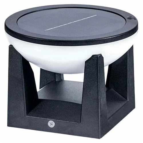Solar Wall Light Outdoor Waterproof 3 Color Modes Garden Patio Fence Lighting Decorative Ambiance Lamp Round - 1