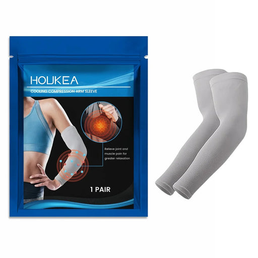 HOUKEA HK-B05-0046-01 Cooling Compression Arm Sleeves For Joint Discomfort Relief  /  Daily Nourishing Care - 1