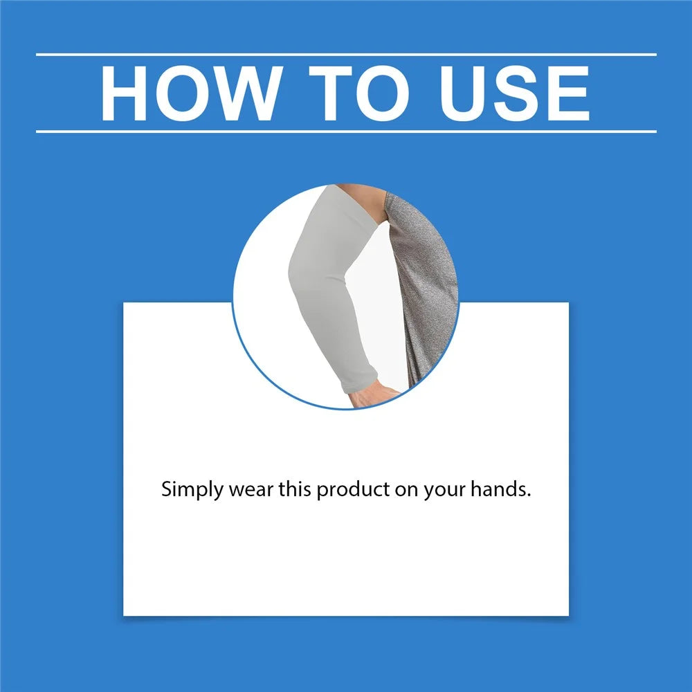 HOUKEA HK-B05-0046-01 Cooling Compression Arm Sleeves For Joint Discomfort Relief  /  Daily Nourishing Care - 4