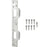 Heavy Duty Doors Metal Latch Plate Reinforcer Double Hole Strike Plate Security Latch Sheet - White - 1