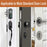 Heavy Duty Doors Metal Latch Plate Reinforcer Double Hole Strike Plate Security Latch Sheet - White - 6