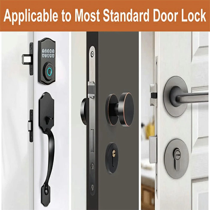 Heavy Duty Doors Metal Latch Plate Reinforcer Double Hole Strike Plate Security Latch Sheet - White - 6