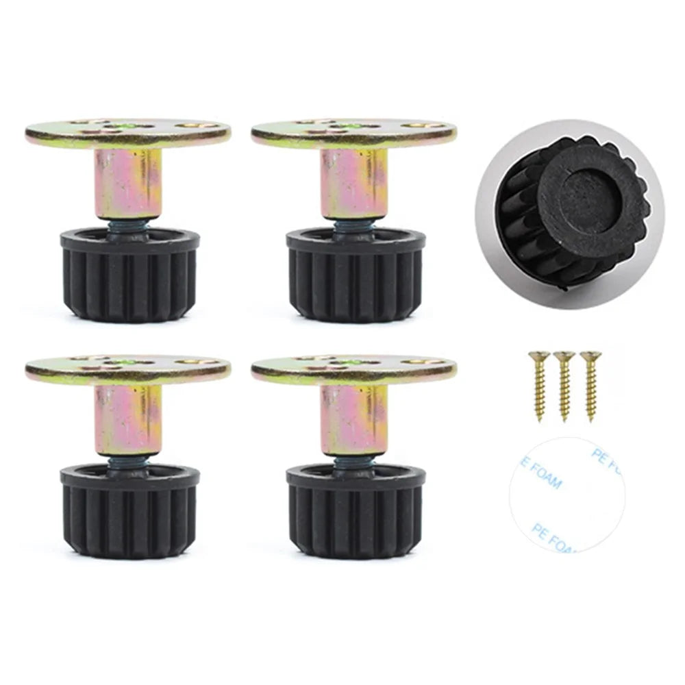 No. 3 4 PCS Furniture Leg Risers Adjustable Height Increasing Pads For Table Bed Chair Legs Elevators No Drilling Required - 1