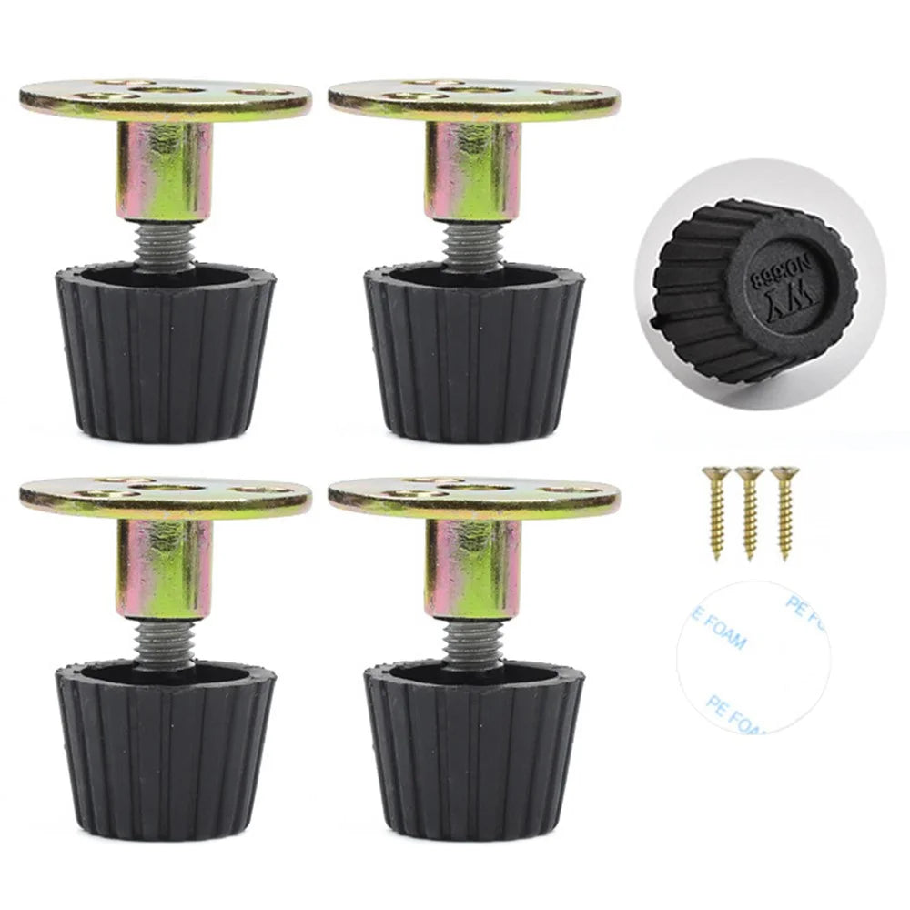 No. 5 4Pcs Furniture Leg Risers Adjustable Height Increasing Pads For Table Bed Chair Legs Elevators No Drilling Required - 1