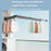 Folding Balcony Clothes Drying Rack 4 Sections Retractable Laundry Hanger for Window / Indoor - Tarnish - 3