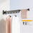 Folding Balcony Clothes Drying Rack Retractable Window Laundry Hanger Rod for Home - Tarnish - 1