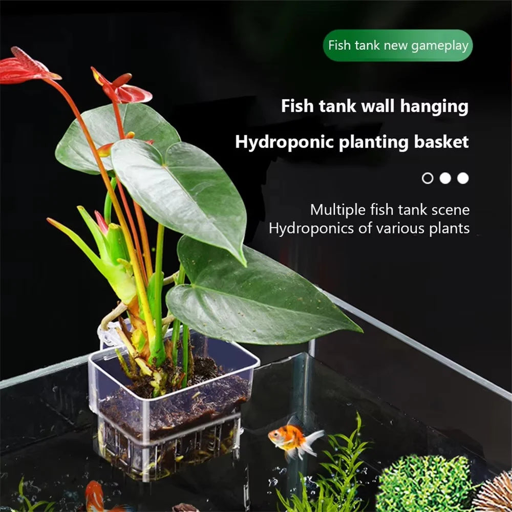 Aquarium Plant Cup Hanging Basket for Fish Tank Decoration Hydroponic Emersed Plants - 7