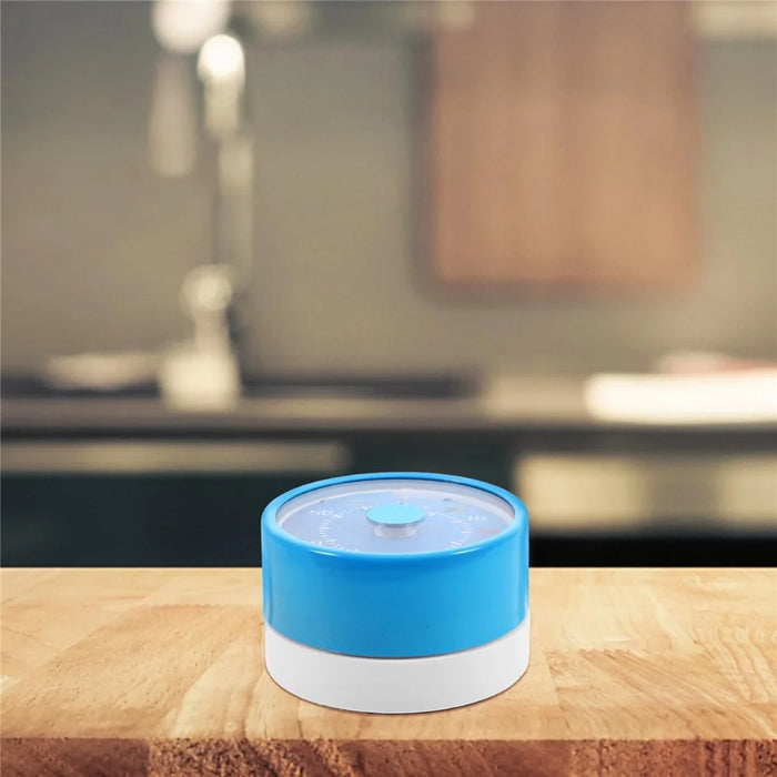 Stainless Steel Kitchen Timer Mechanical Countdown Clock with Magnetic Base for Baking / Time Management - Blue - 4
