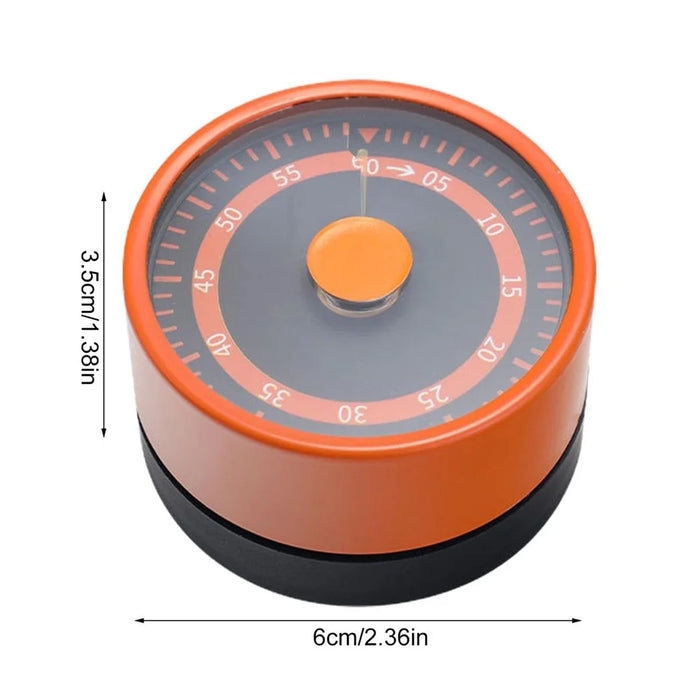 Stainless Steel Kitchen Timer Mechanical Countdown Clock with Magnetic Base for Baking / Time Management - Blue - 7